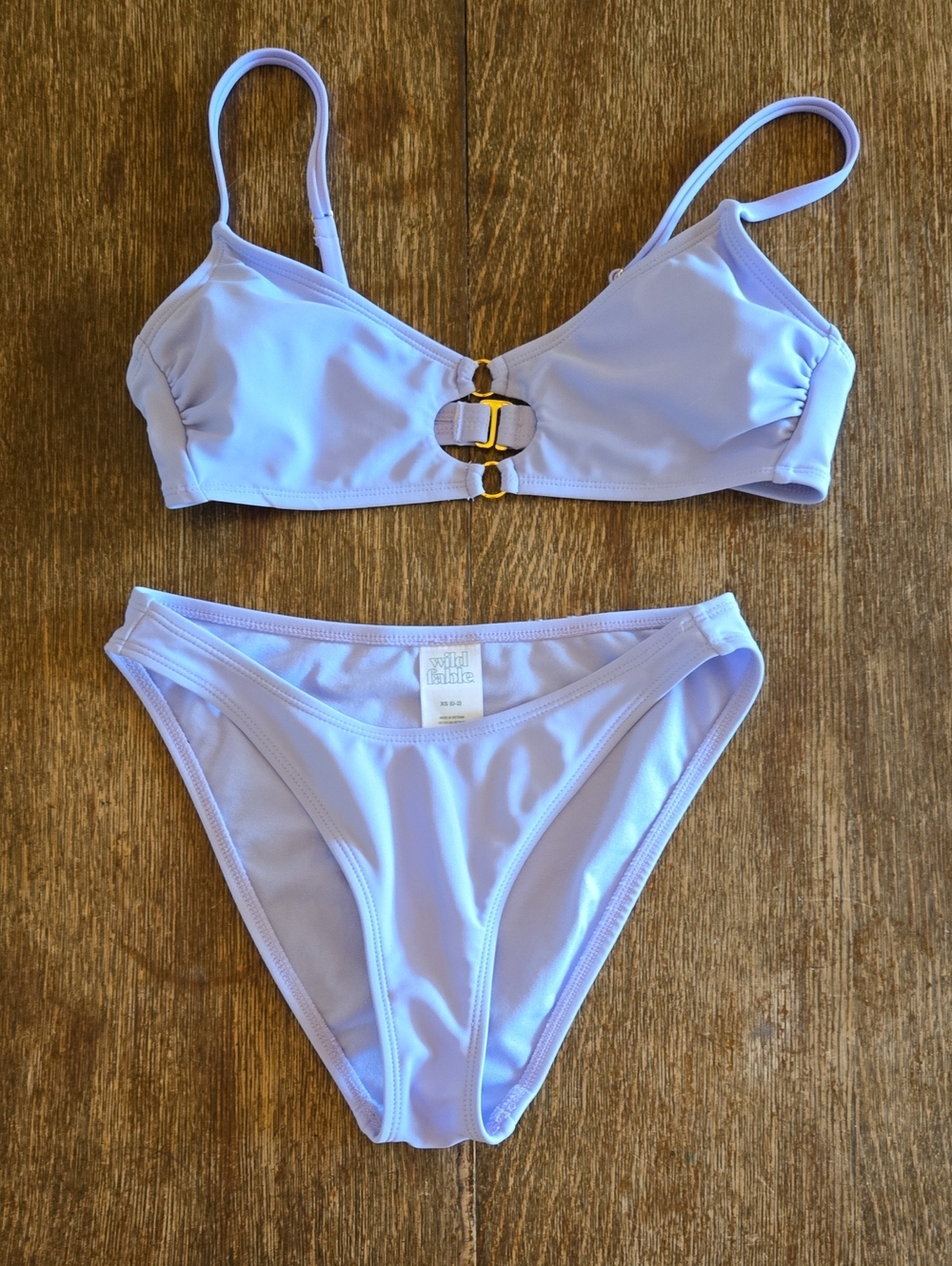 wild fable Light Lavendar Purple Bikini Women's XS(0-2) Bottoms and S(4-6) Top